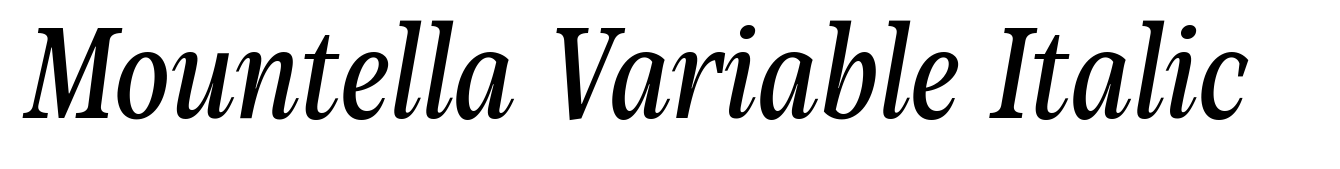 Mountella Variable Italic